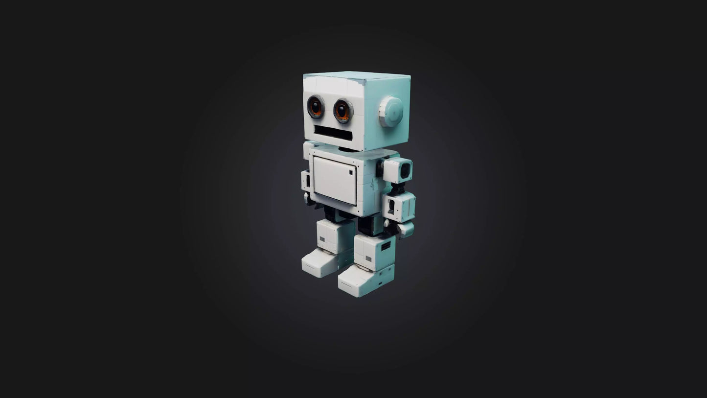3D model Voxel Robot VR / AR / low-poly