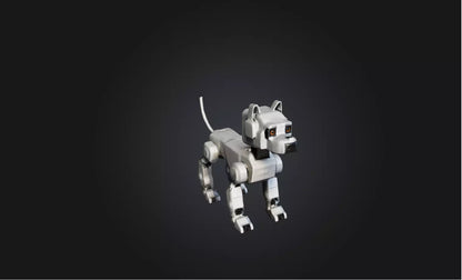 3D model Voxel Robot Dog VR / AR / low-poly