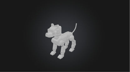 3D model Voxel Robot Dog VR / AR / low-poly