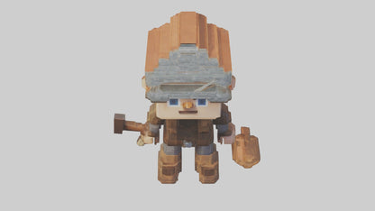 3D model Voxel Roofer 1 VR / AR / low-poly