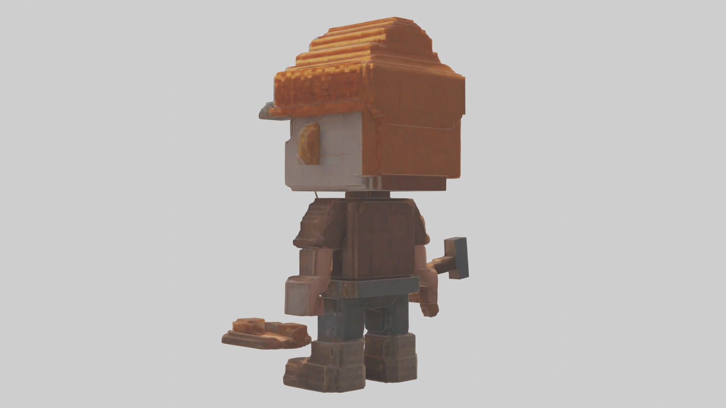 3D model Voxel Roofer 1 VR / AR / low-poly