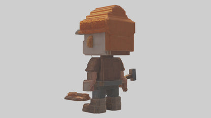 3D model Voxel Roofer 1 VR / AR / low-poly