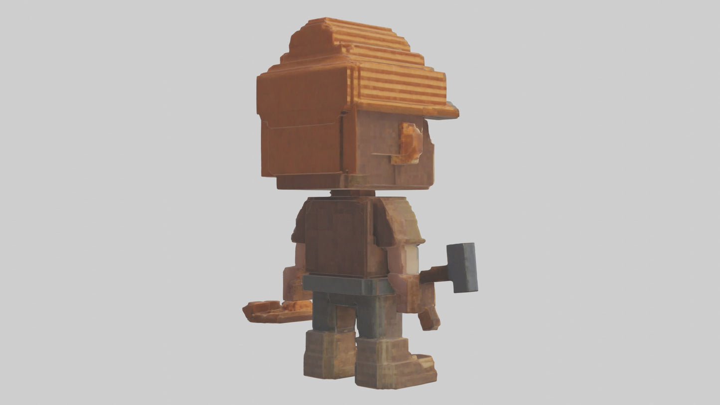 3D model Voxel Roofer 1 VR / AR / low-poly