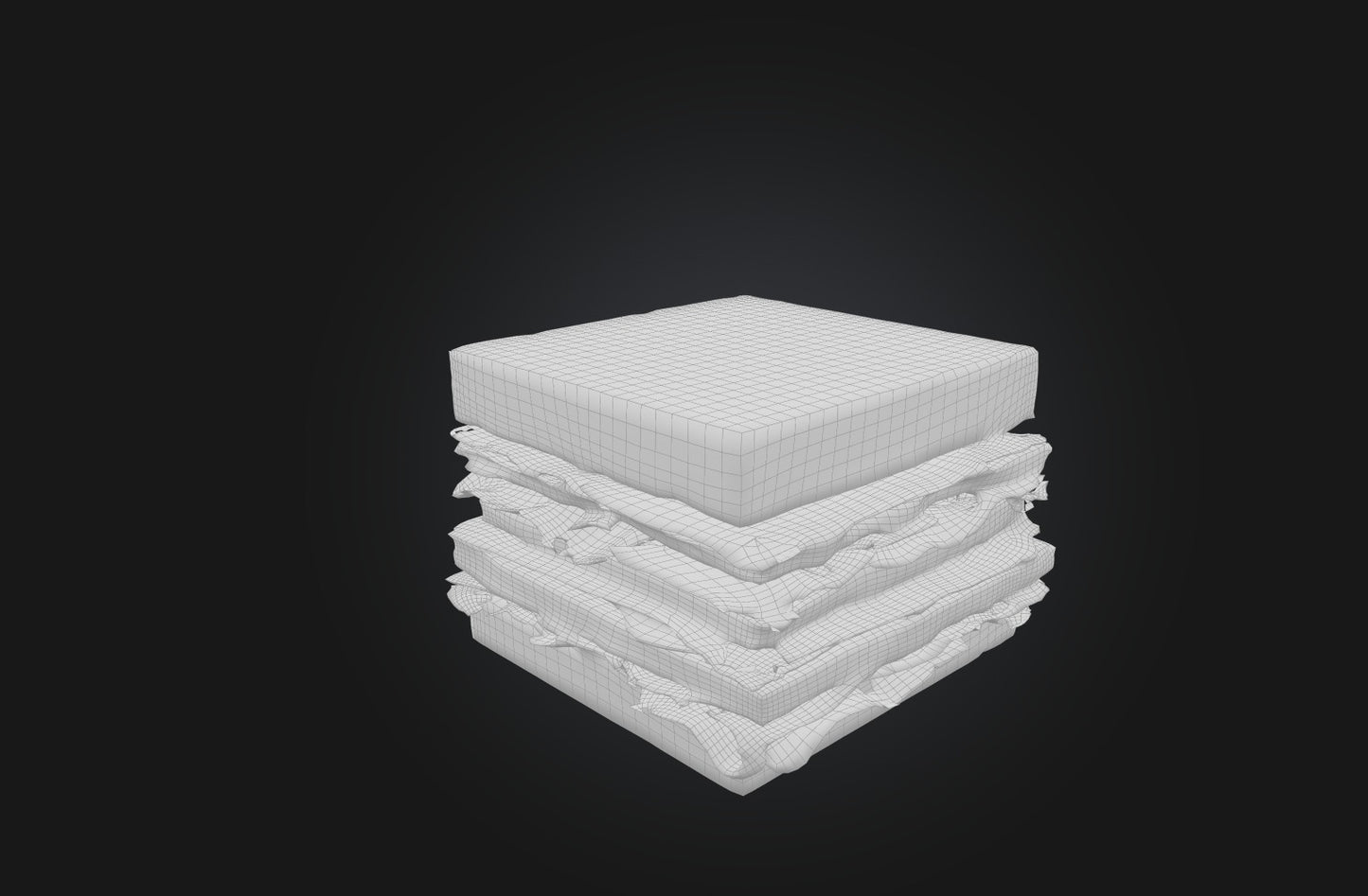 3D model Voxel Sandwich VR / AR / low-poly