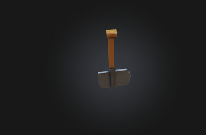3D model Voxel Shovel VR / AR / low-poly