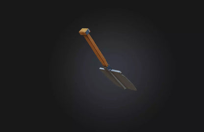 3D model Voxel Shovel VR / AR / low-poly