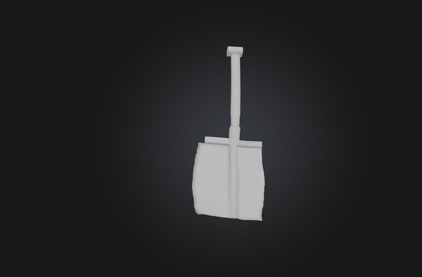 3D model Voxel Shovel VR / AR / low-poly