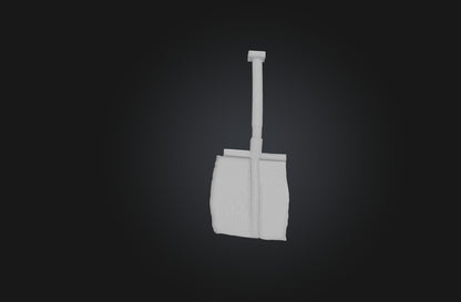 3D model Voxel Shovel VR / AR / low-poly