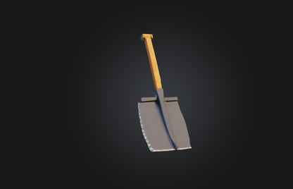 3D model Voxel Shovel VR / AR / low-poly
