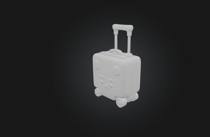 3D model Voxel Suitcase VR / AR / low-poly