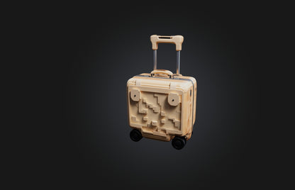 3D model Voxel Suitcase VR / AR / low-poly