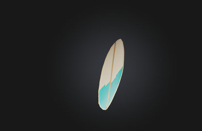 3D model Voxel Surfboard VR / AR / low-poly