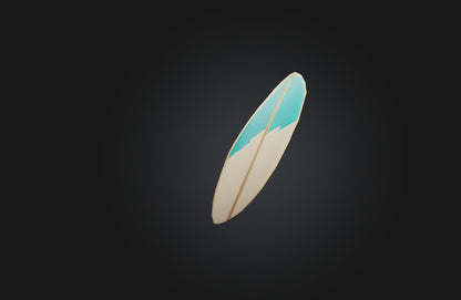3D model Voxel Surfboard VR / AR / low-poly