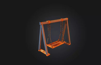 3D model Voxel Swing VR / AR / low-poly