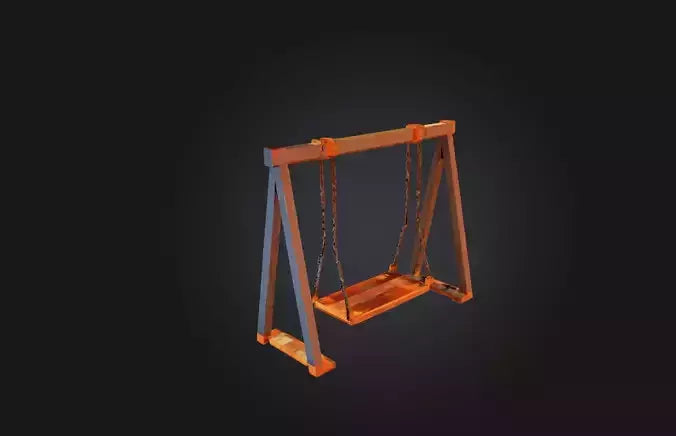 3D model Voxel Swing VR / AR / low-poly