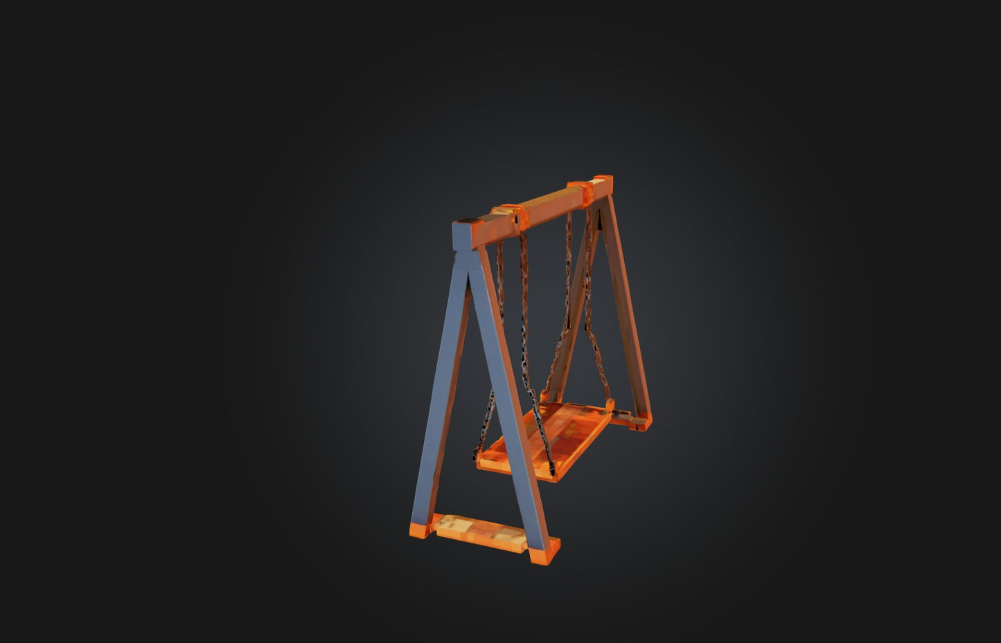 3D model Voxel Swing VR / AR / low-poly