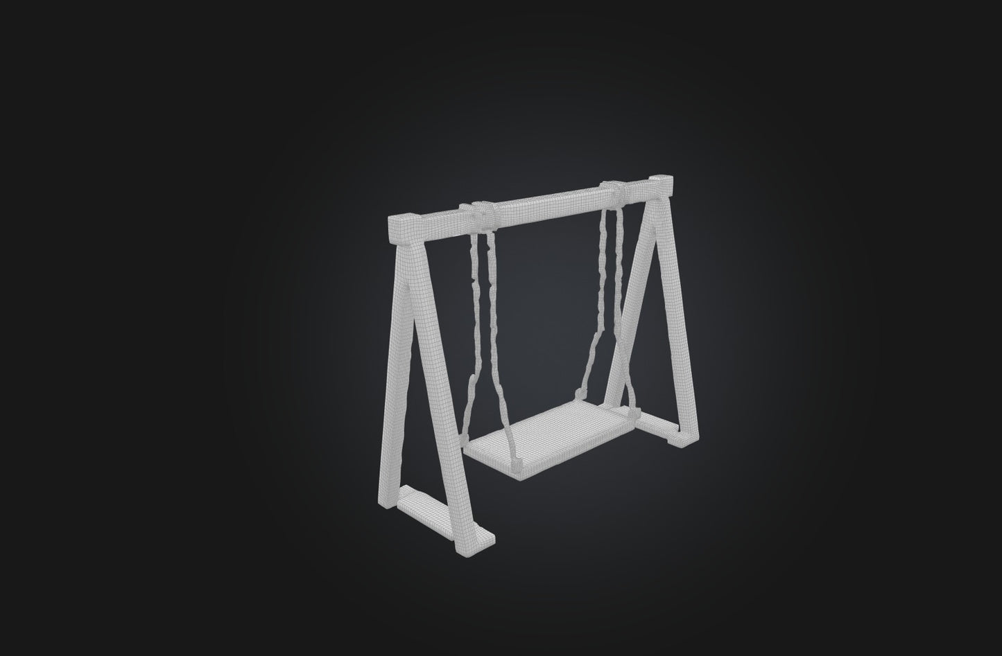 3D model Voxel Swing VR / AR / low-poly