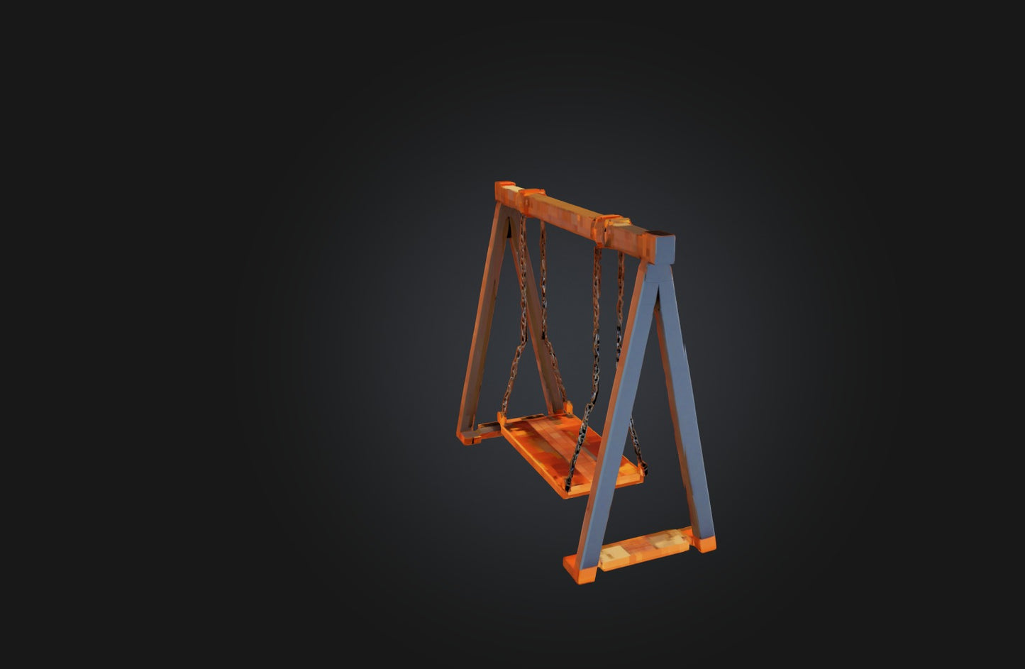 3D model Voxel Swing VR / AR / low-poly