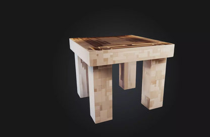 3D model Voxel Table VR / AR / low-poly