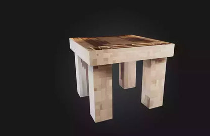 3D model Voxel Table VR / AR / low-poly