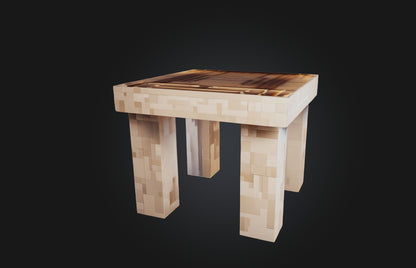3D model Voxel Table VR / AR / low-poly