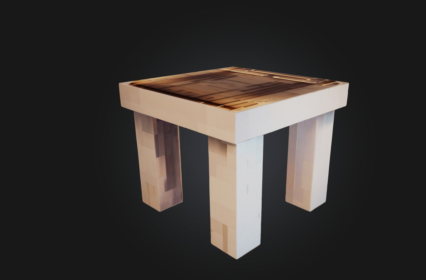 3D model Voxel Table VR / AR / low-poly