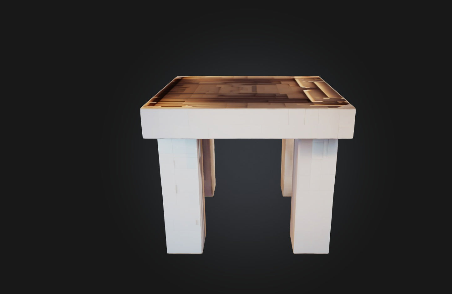 3D model Voxel Table VR / AR / low-poly