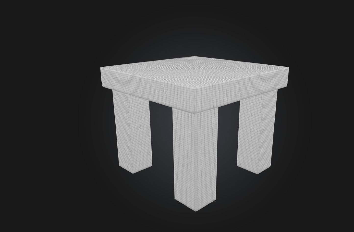 3D model Voxel Table VR / AR / low-poly
