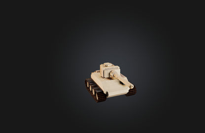 3D model Voxel Tank Model VR / AR / low-poly