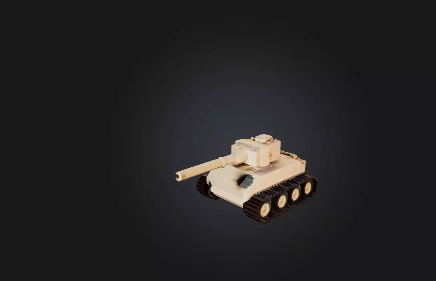 3D model Voxel Tank Model VR / AR / low-poly