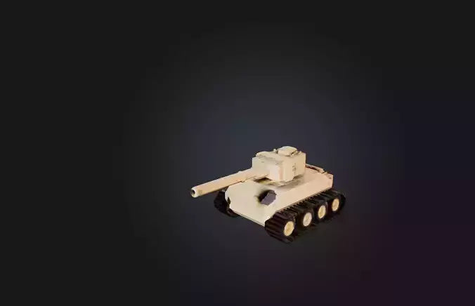 3D model Voxel Tank Model VR / AR / low-poly