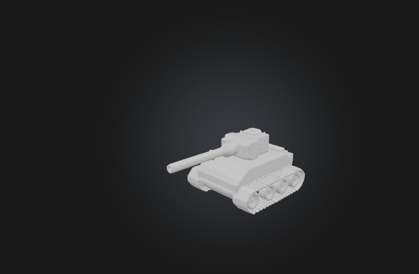 3D model Voxel Tank Model VR / AR / low-poly