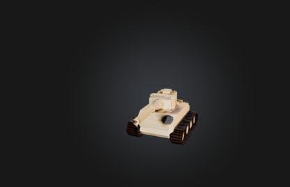 3D model Voxel Tank Model VR / AR / low-poly