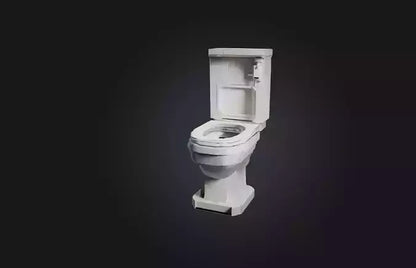 3D model Voxel Toilet VR / AR / low-poly