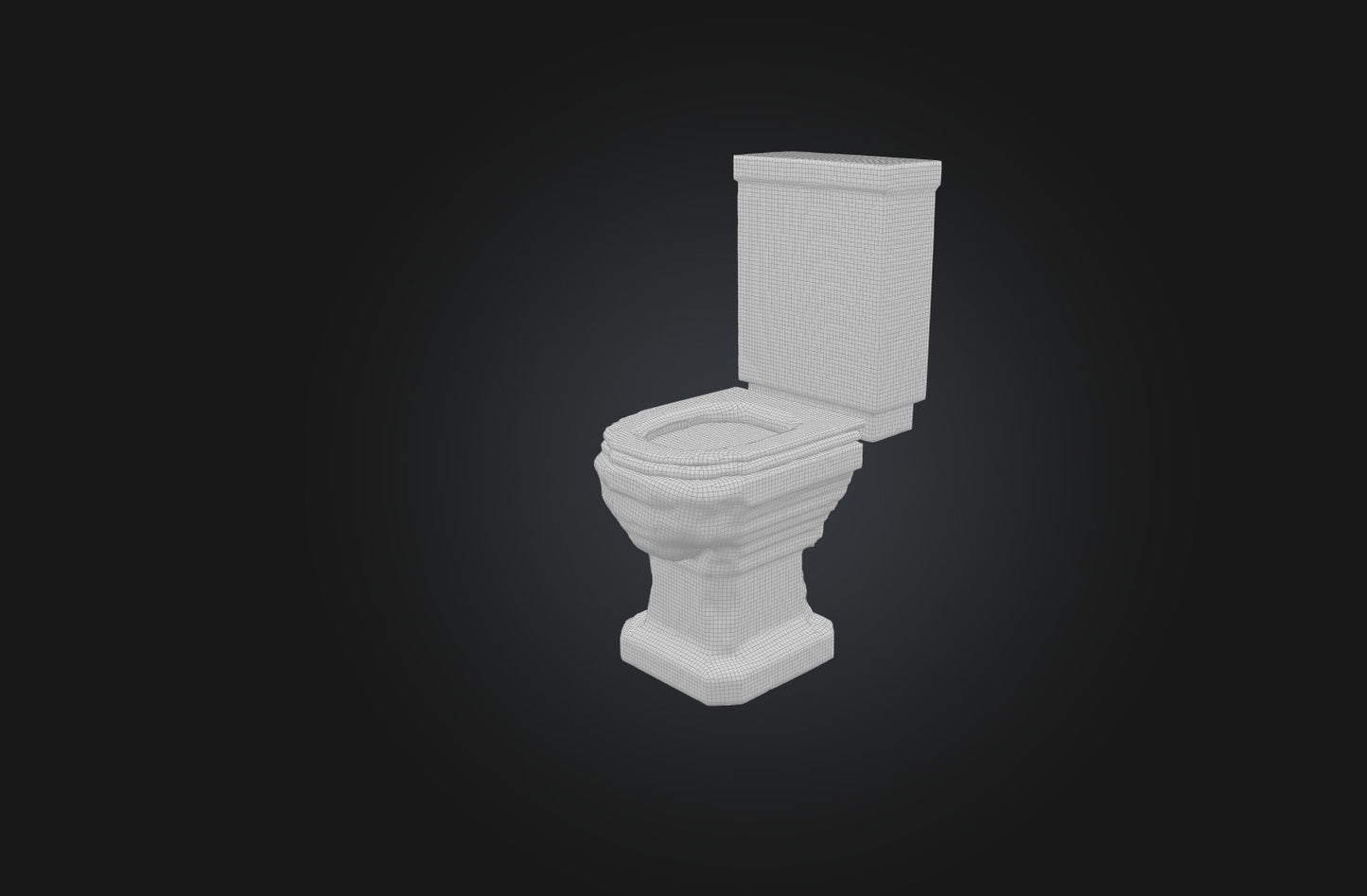 3D model Voxel Toilet VR / AR / low-poly