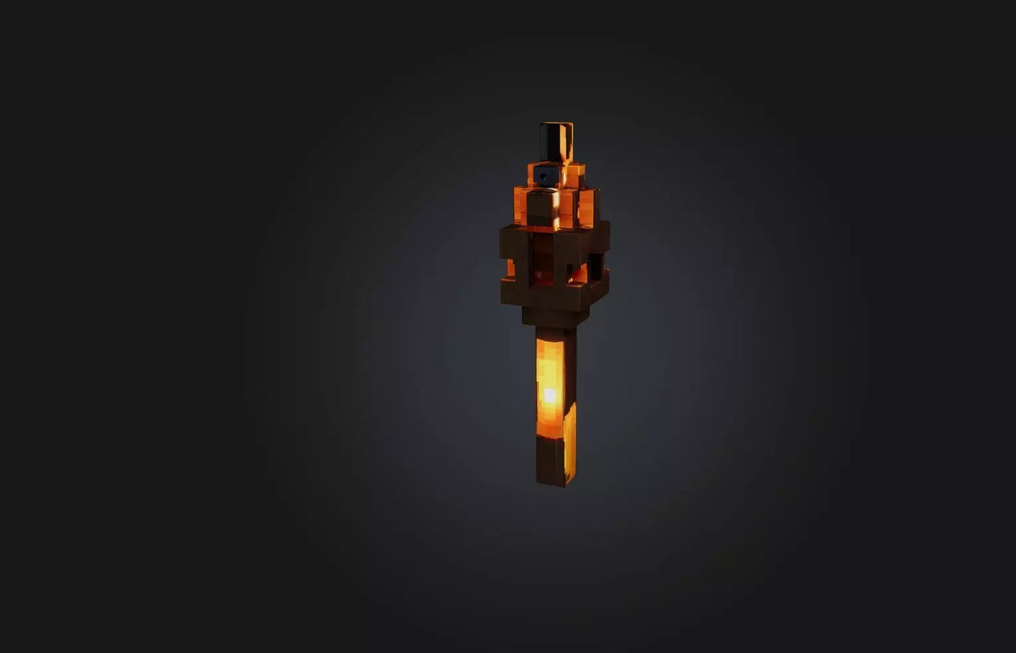 3D model Voxel Torch VR / AR / low-poly