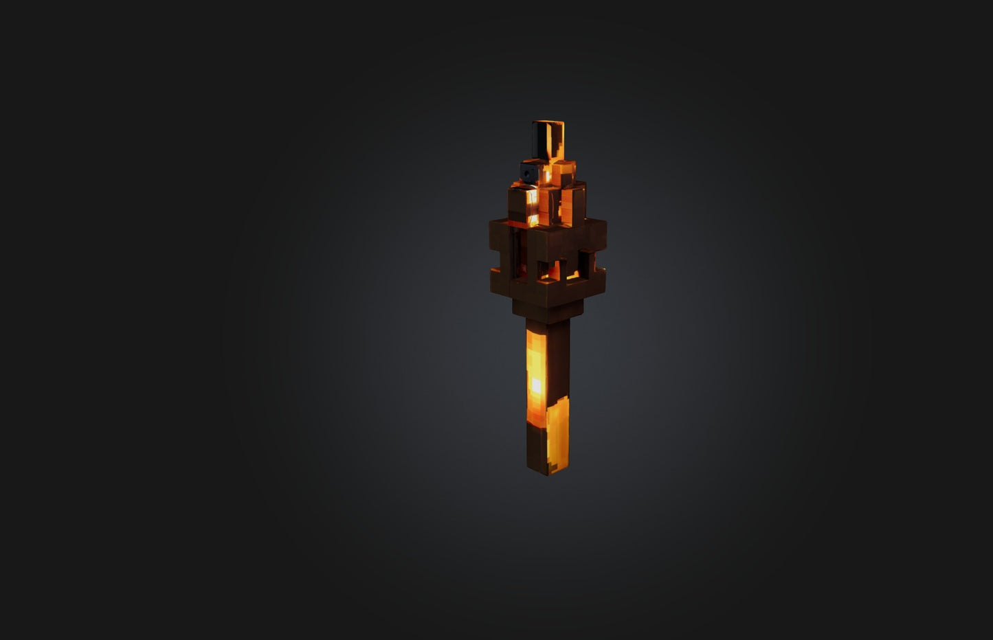 3D model Voxel Torch VR / AR / low-poly