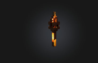 3D model Voxel Torch VR / AR / low-poly