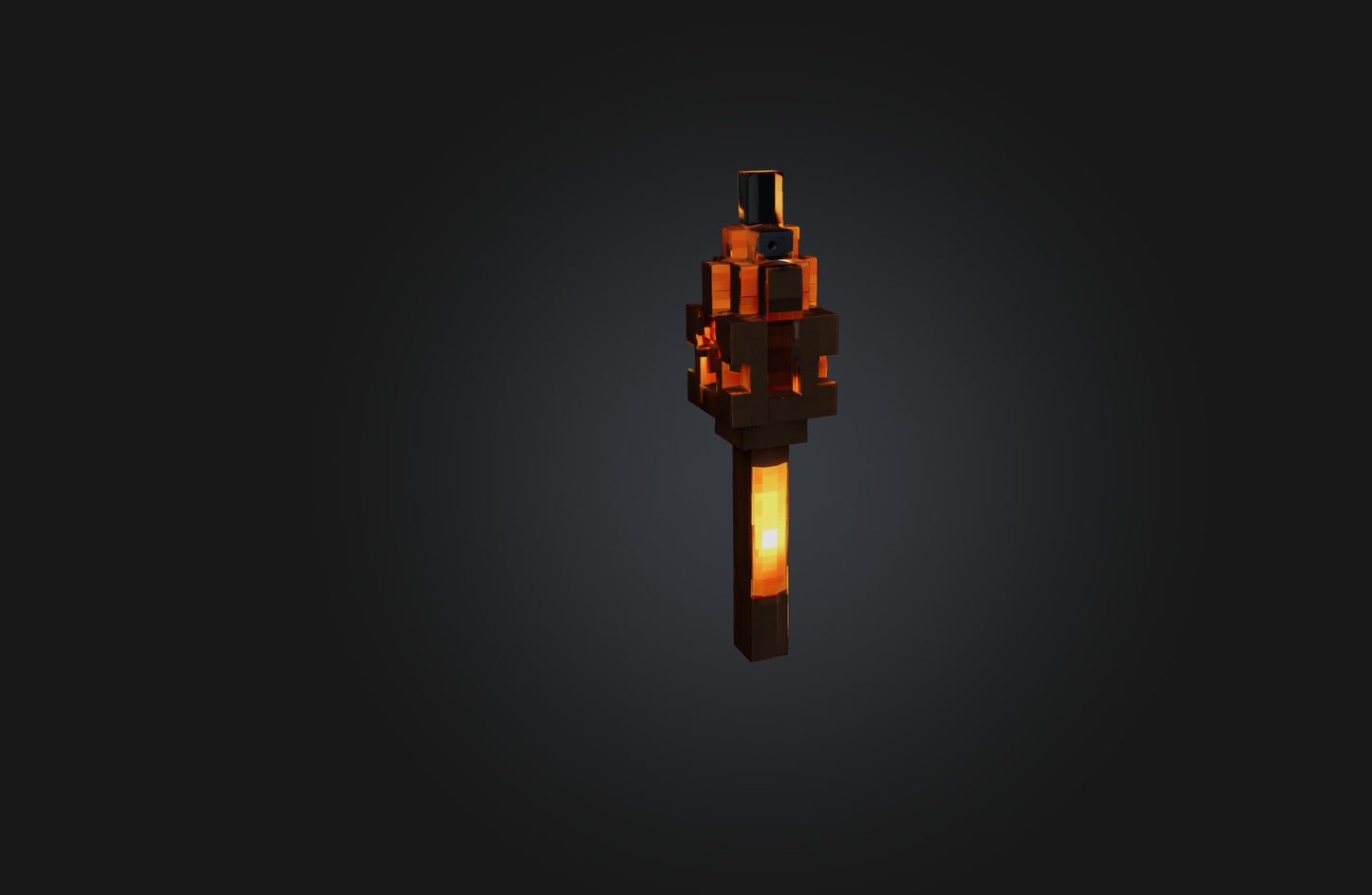 3D model Voxel Torch VR / AR / low-poly
