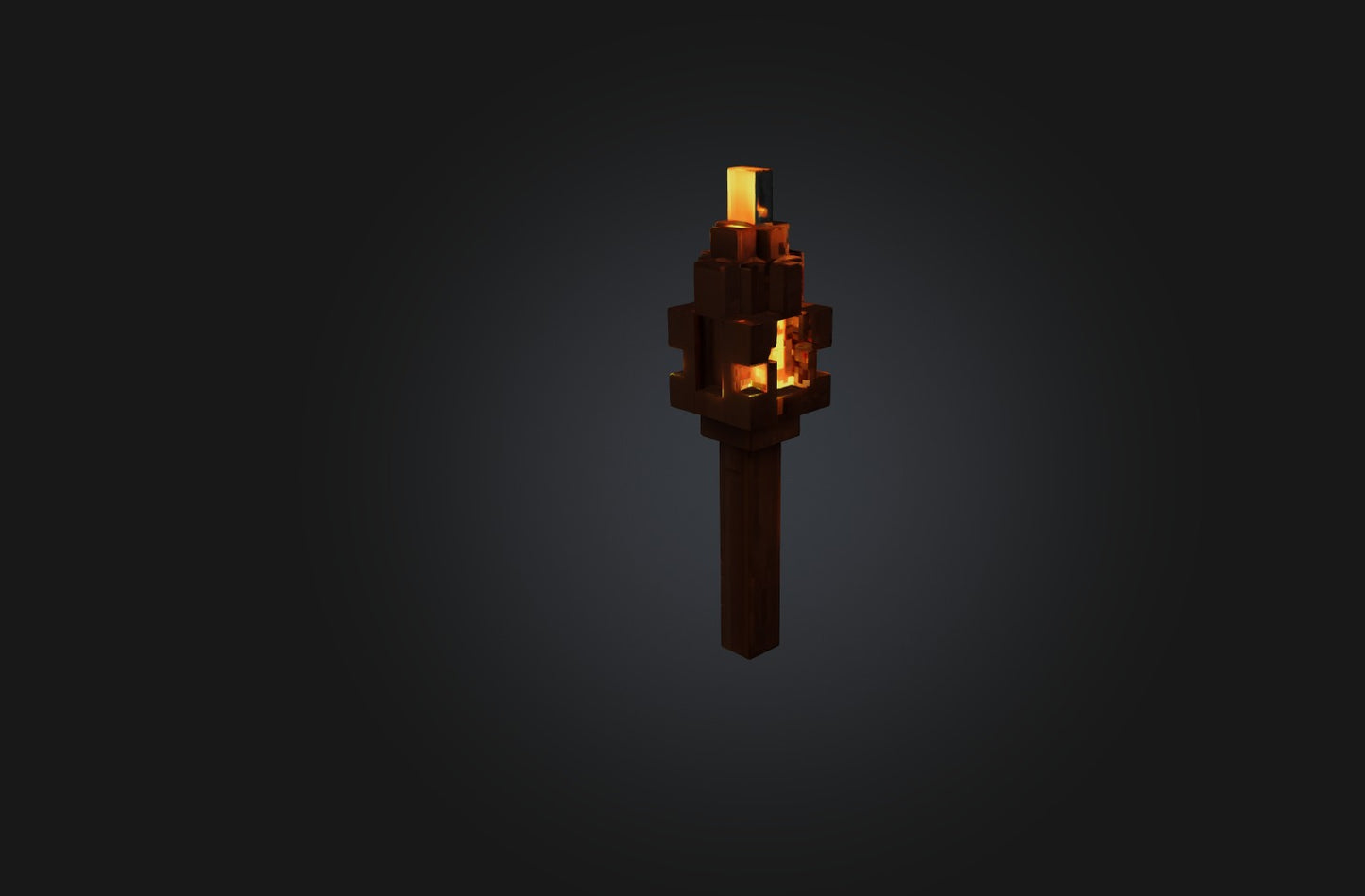 3D model Voxel Torch VR / AR / low-poly