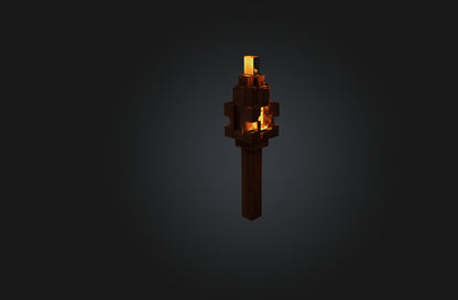 3D model Voxel Torch VR / AR / low-poly