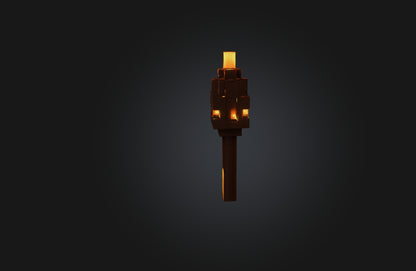 3D model Voxel Torch VR / AR / low-poly