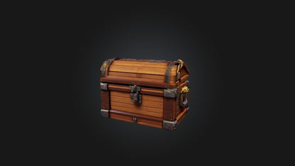 3D model Voxel Treasure Chest VR / AR / low-poly
