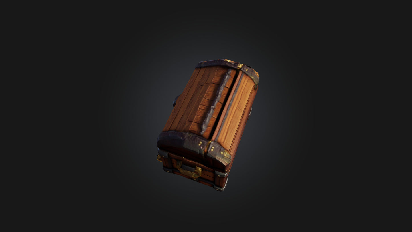 3D model Voxel Treasure Chest VR / AR / low-poly