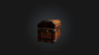 3D model Voxel Treasure Chest VR / AR / low-poly