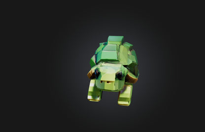 3D model Voxel Turtle VR / AR / low-poly