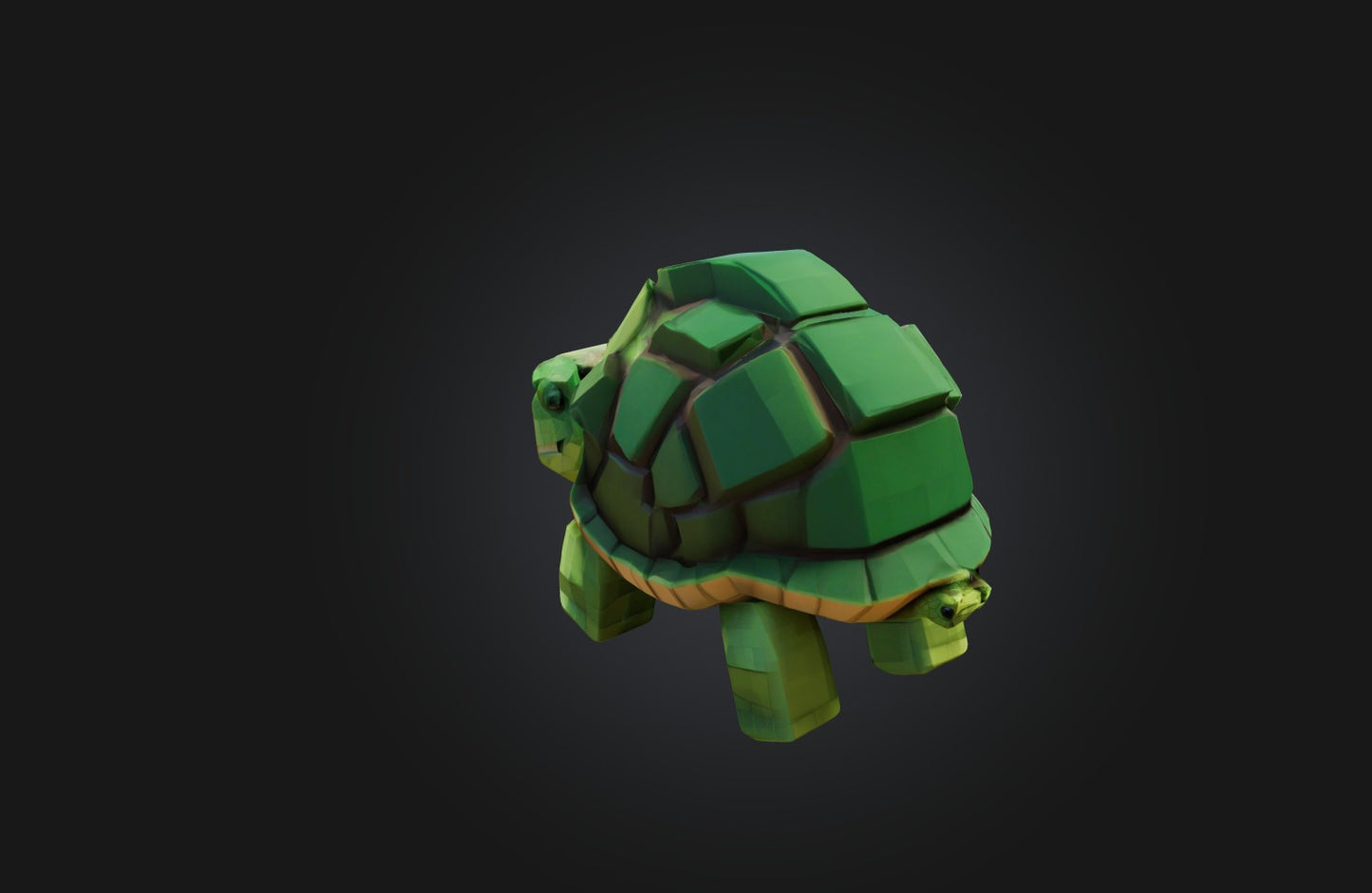 3D model Voxel Turtle VR / AR / low-poly