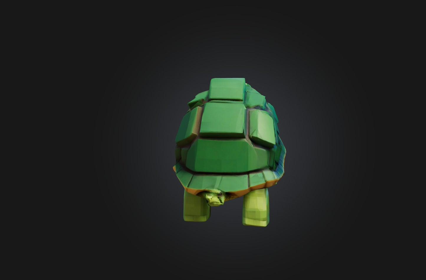 3D model Voxel Turtle VR / AR / low-poly