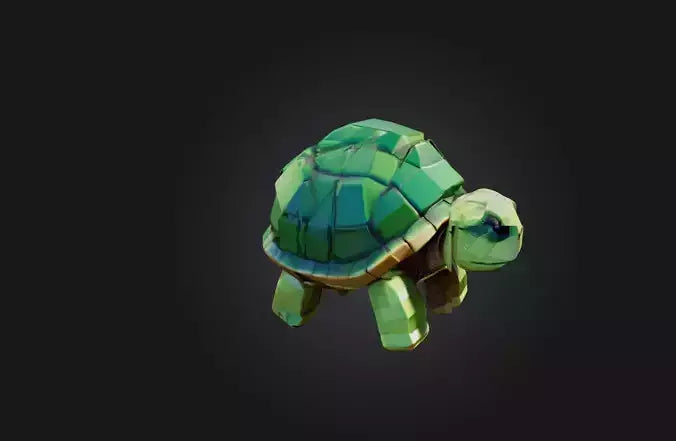 3D model Voxel Turtle VR / AR / low-poly