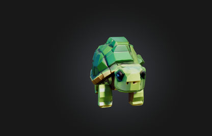 3D model Voxel Turtle VR / AR / low-poly